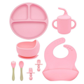 Kit Alimentação Silicone Bebê 8 Peças – Sem Bagunça e Mais Autonomia