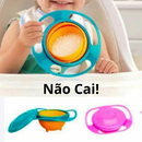 Prato Infantil 360° Giratório Fácil de Limpar Bebê Não Derrama Refeição