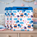 Kit Organizador Infantil 3 Peças Roupa Limpa Suja Creche Escola Viagem Organizador de Maternidade