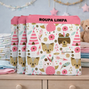 Kit Organizador Infantil 3 Peças Roupa Limpa Suja Creche Escola Viagem Organizador de Maternidade