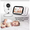 Baba Eletrônica Com Monitor Visão Noturna, Câmera c/ Audio Sensor de Temperatura ALEX