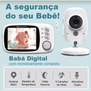 Baba Eletrônica Com Monitor Visão Noturna, Câmera c/ Audio Sensor de Temperatura ALEX