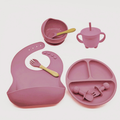 Kit Alimentação Silicone Bebê 8 Peças – Sem Bagunça e Mais Autonomia