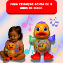 Patinho Dançante Com Luzes Pato Dançarino Musica Criança Brinquedo